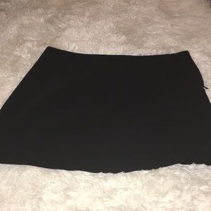 A black cut skirt